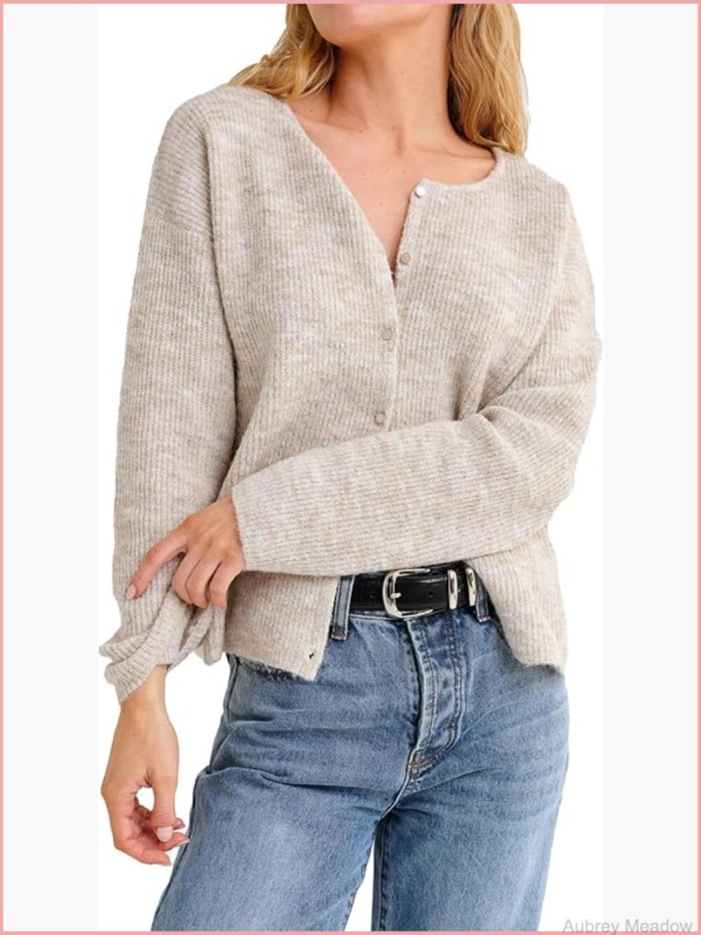 Long Sleeve Cardigan Ribbed Knit Button Down Sweater Cozy Lightweight Y2k